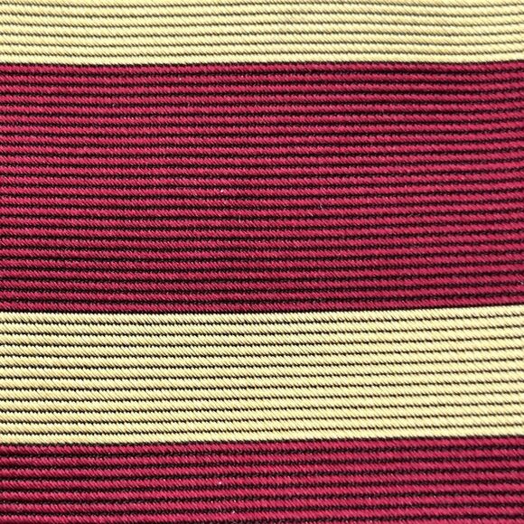 Brooks Brothers Repp vintage Silk Mens Tie Makers Silk Maroon Gold Horiz Stripe - Picture 5 of 5